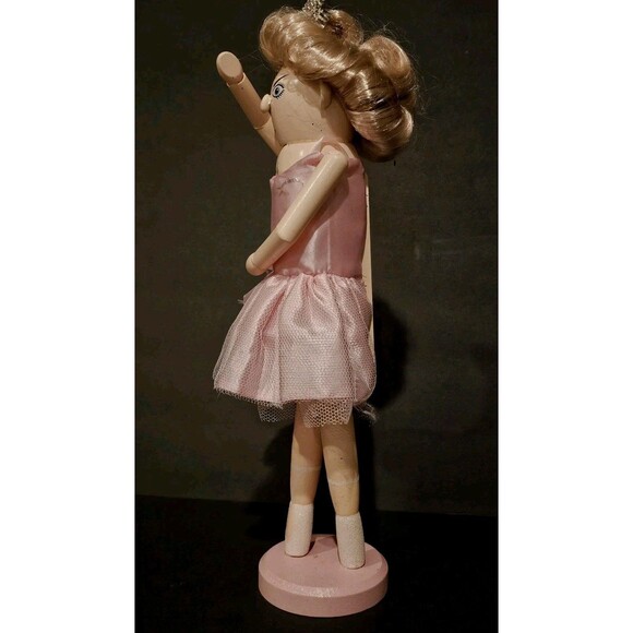Pink Ballerina Nutcracker Princess 15" Wooden Holiday Christmas Decor Creative - Picture 4 of 10